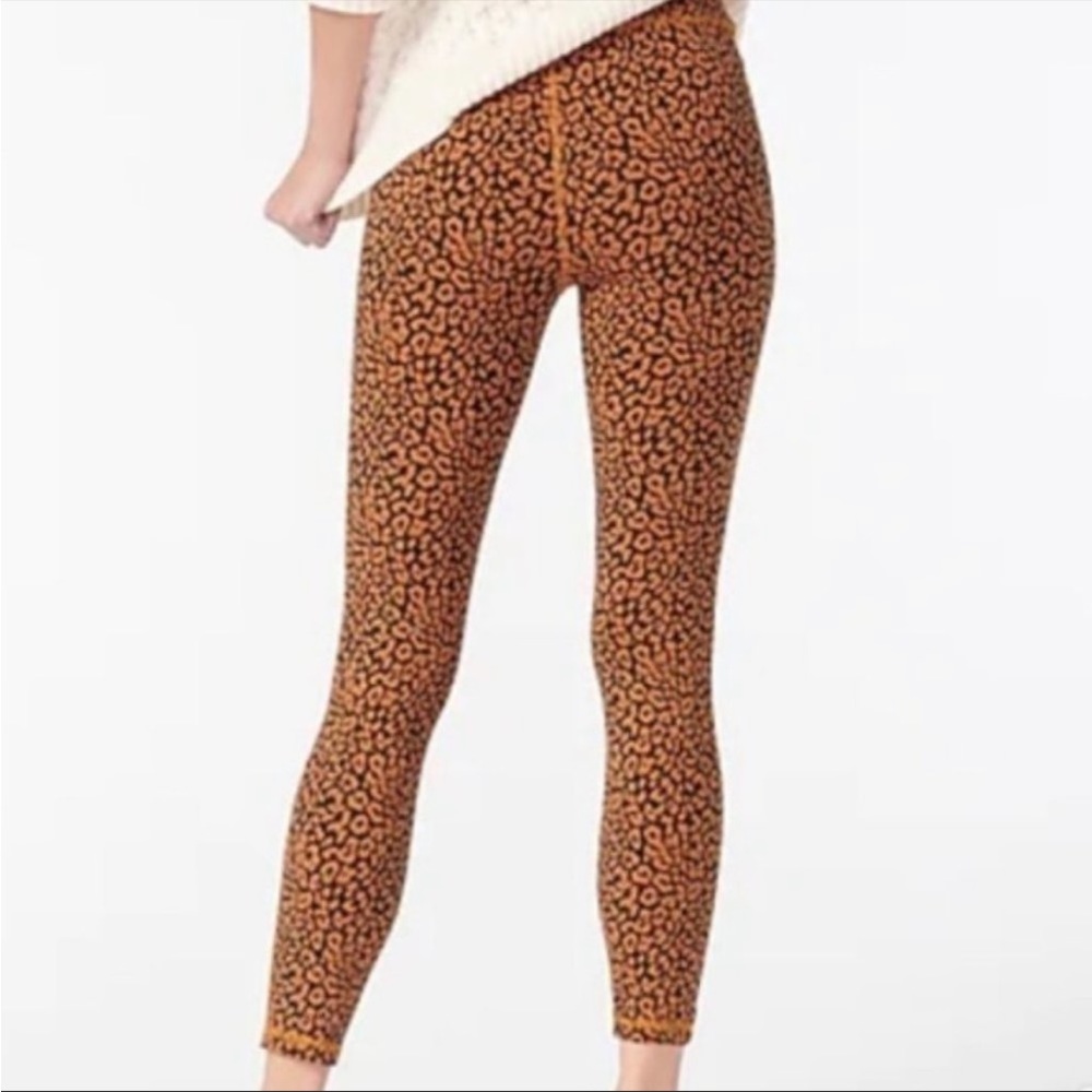 J. Crew Weekend High Rise Cheetah Print 7/8 Leggings NWT - Picture 2 of 14